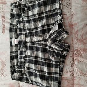 Xhilaration Black Check Boitie Shorts Size 17